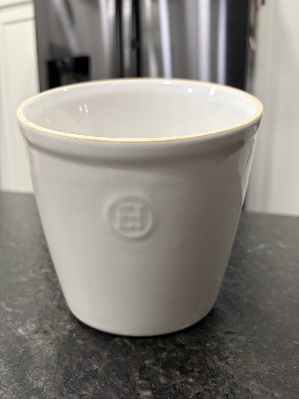 Emile Henry white utensil holder